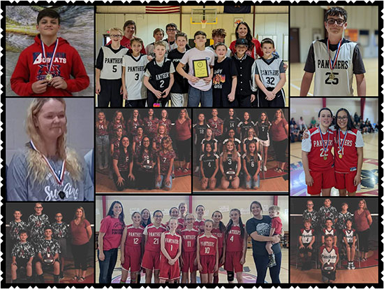 Photo collage of Pomerene sports teams